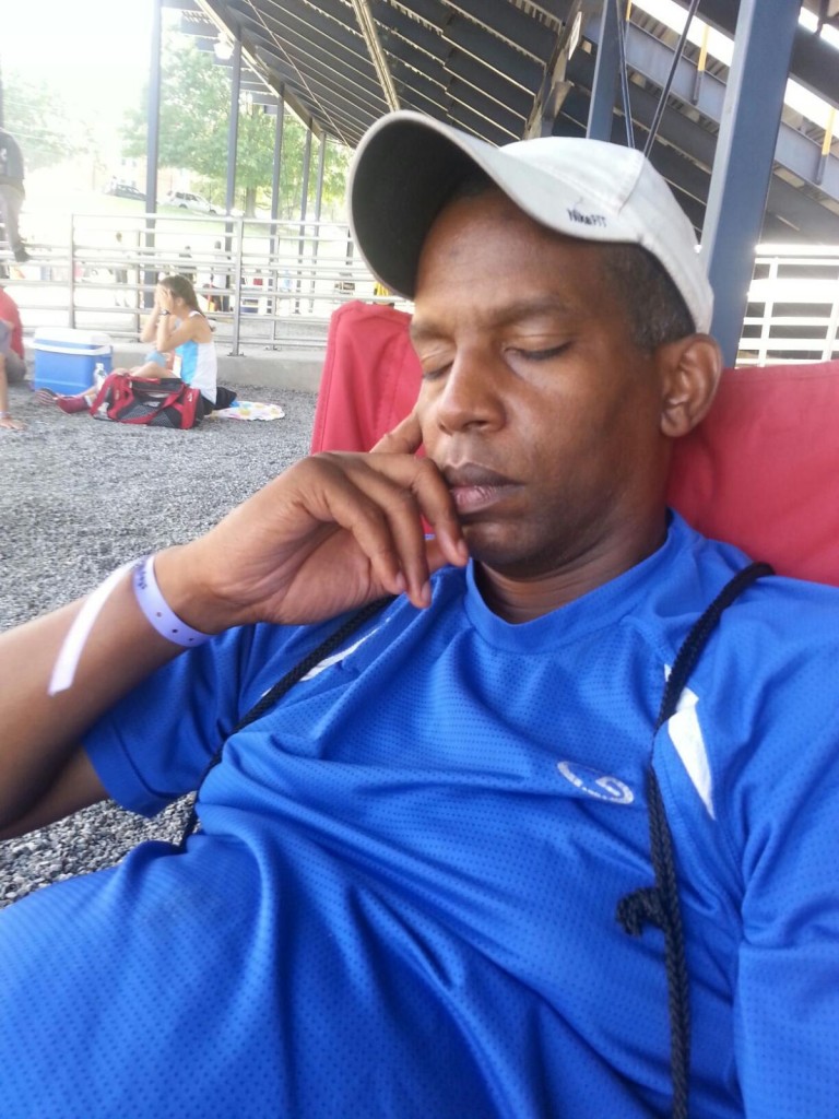 We’ll call this one the “Deep Sleep” photo, as it displays the contemplative, deep-thinker’s pose. You can tell that I’m dreaming of a new workout or technical innovation that I can incorporate into the next practice session.